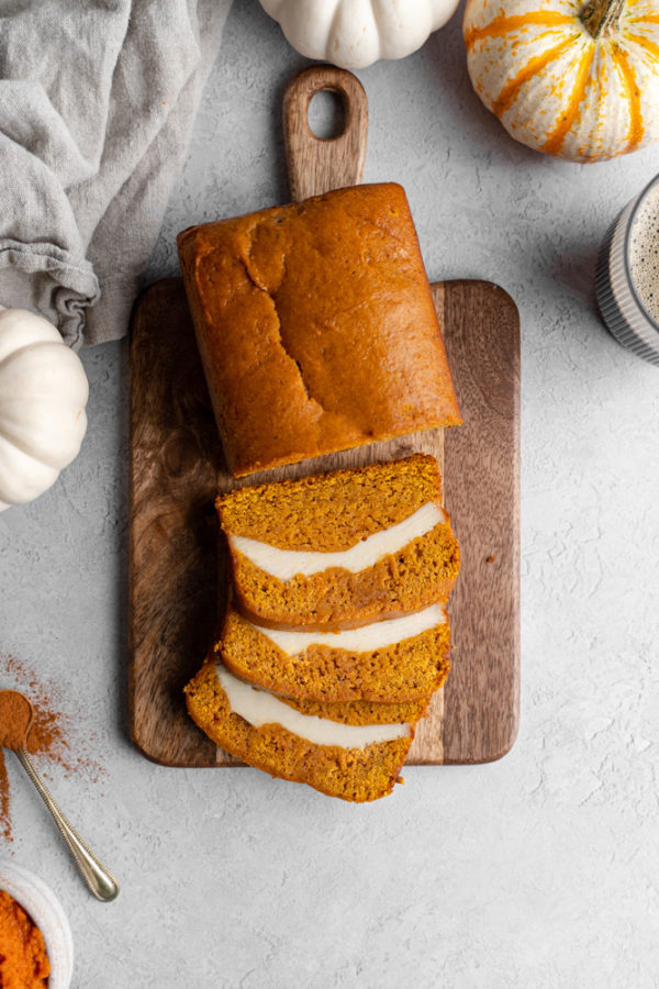Vegan Pumpkin Cheesecake Bread