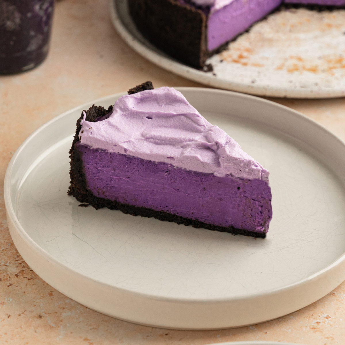 Vegan Ube Cheesecake Floured Frame