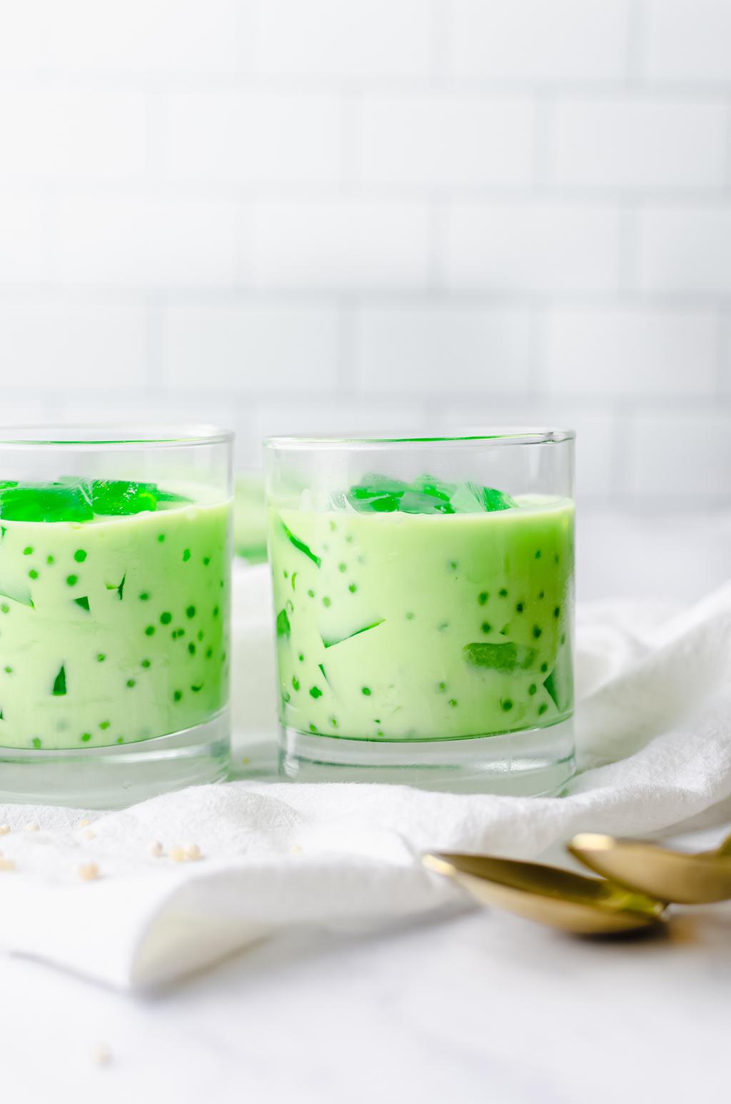 Buko Pandan (Filipino Coconut Dessert) Floured Frame