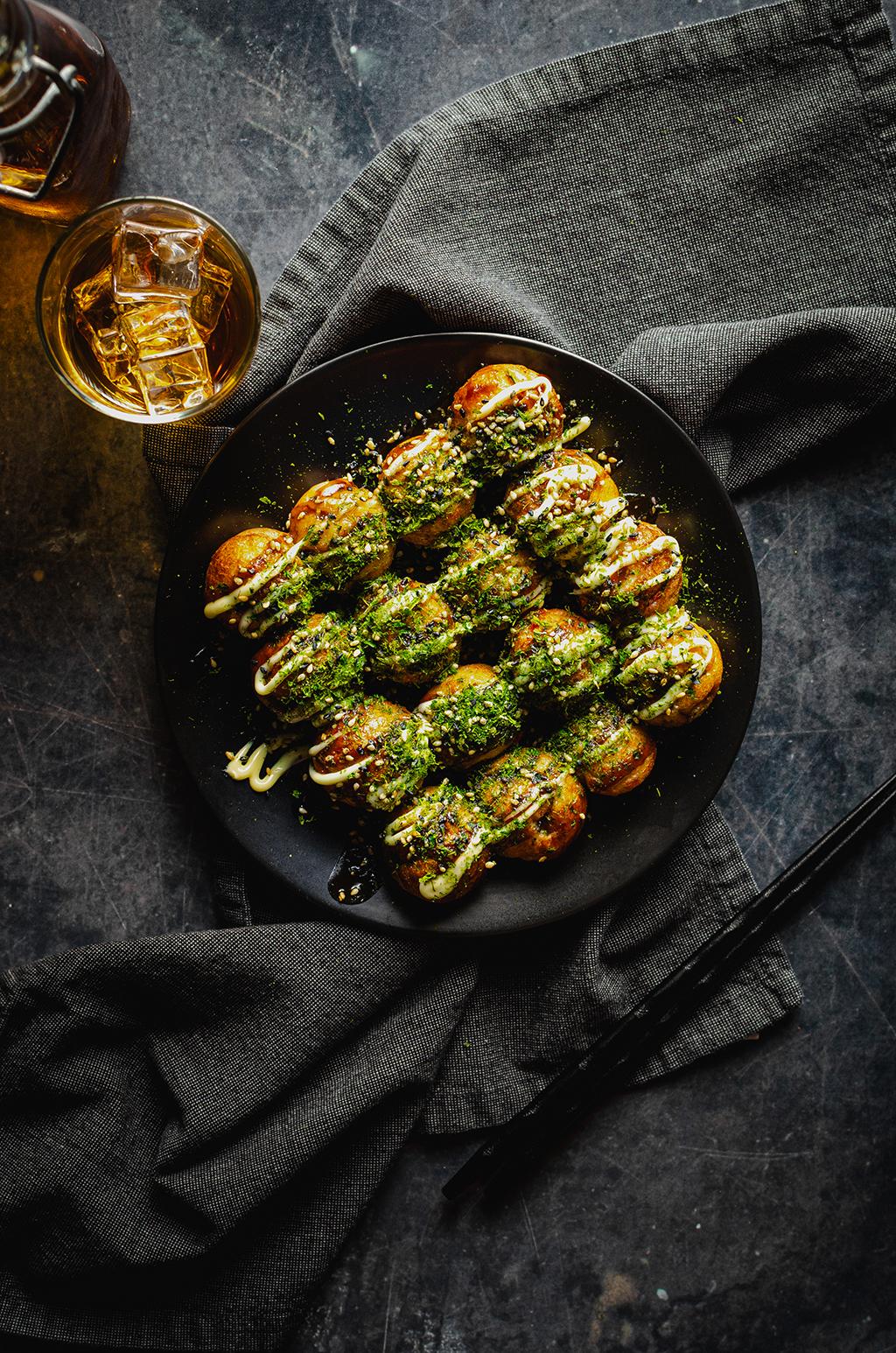 Vegan Japanese Takoyaki ("Octopus" Balls) Floured Frame