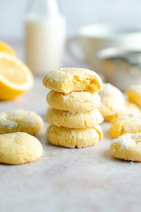 Vegan Lemon Crinkle Cookies Floured Frame